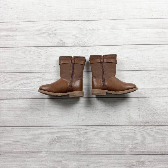 Carter’s Solid Faux Leather Zip Boots - Picture 2 of 7